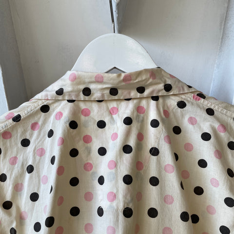 50’s Polka Dot Pajama Shirt - Small