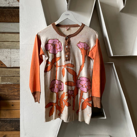 60’s Batik Henley - Small