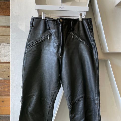 80’s Custom Moto Leathers - 35” x 31”
