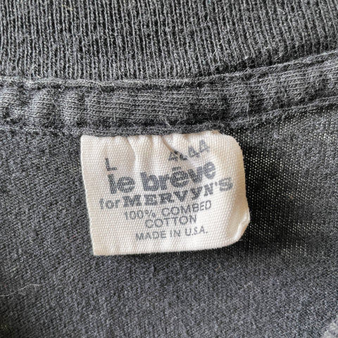 80’s Black Blank Pocket Tee - Large