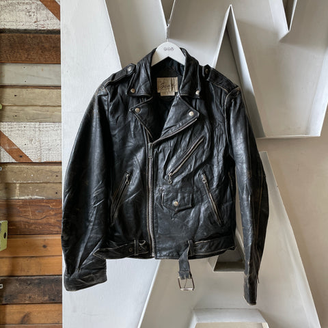 70’s Leather Biker Jacket - Medium