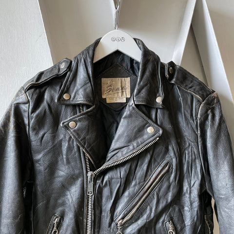 70’s Leather Biker Jacket - Medium