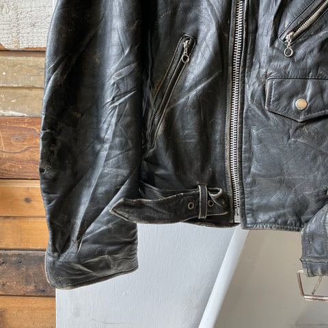 70’s Leather Biker Jacket - Medium