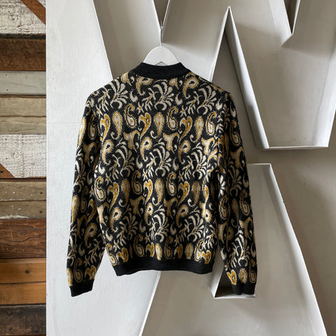 60’s Paisley Wool Cardigan - Small