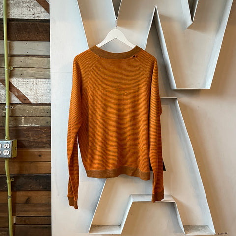 60’s Striped Knit Crewneck Sweatshirt - Large