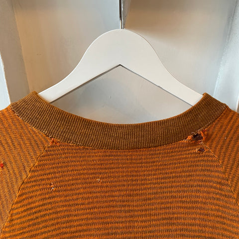 60’s Striped Knit Crewneck Sweatshirt - Large