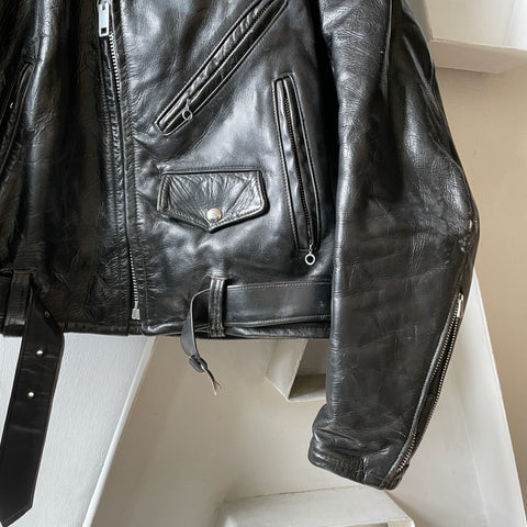 60’s Excelled Horse Hide Biker Jacket - Medium