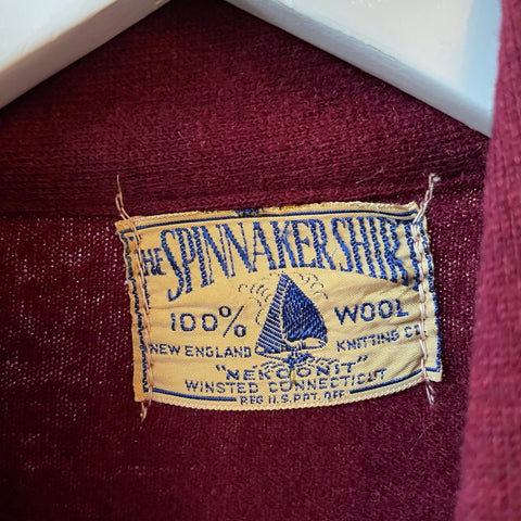 40’s Wool Quarter Zip Shirt - Large