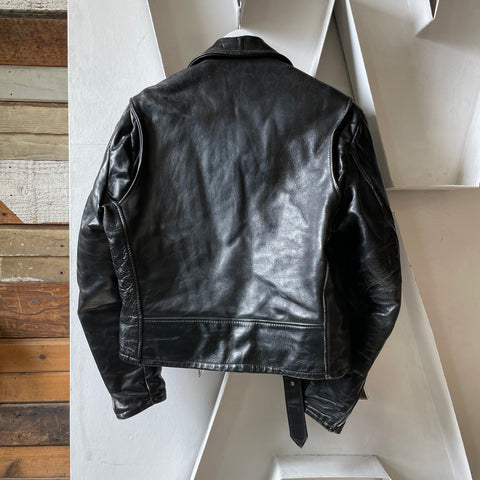 60’s Excelled Horse Hide Biker Jacket - Medium