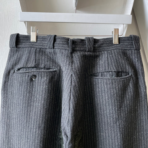 40’s Striped Wool Trousers - 34” x 27”