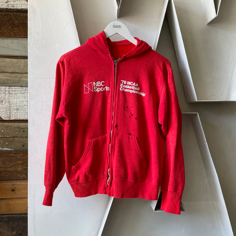 70's NCAA Zip-Up Sweatshirt - Medium