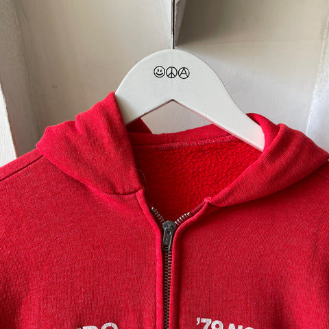 70's NCAA Zip-Up Sweatshirt - Medium