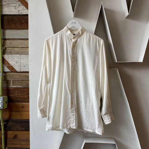 80's YSL Mandarin Collar Shirt - Large