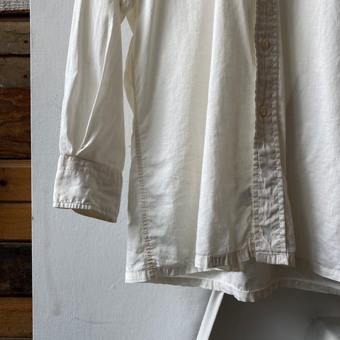 80's YSL Mandarin Collar Shirt - Large