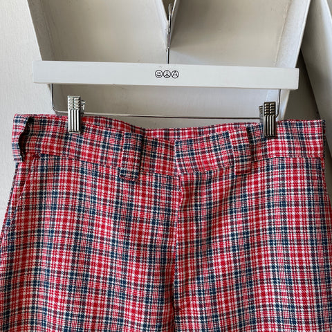 70’s Plaid Trousers - 32" x 33"