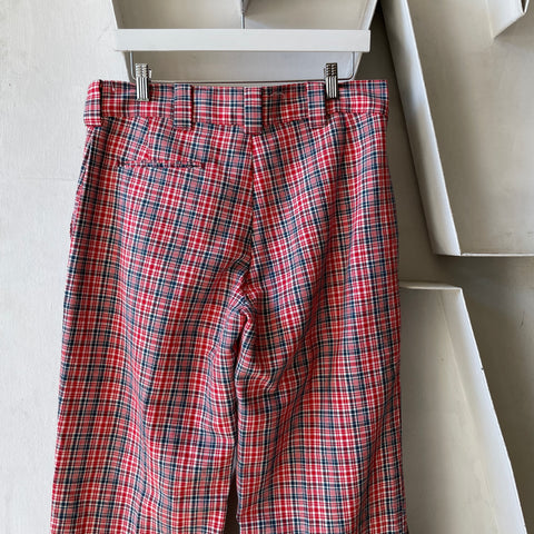 70’s Plaid Trousers - 32" x 33"