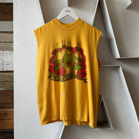 70’s Cerveza Sleeveless Tee - Medium