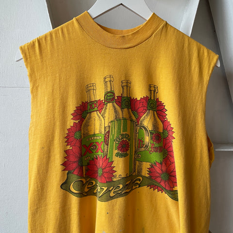 70’s Cerveza Sleeveless Tee - Medium