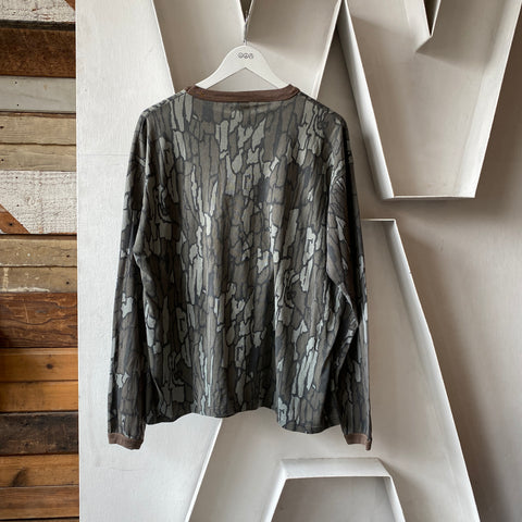 90's Camo Long Sleeve Tee - XL