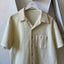 70’s Knit Short Sleeve Button Up - XL