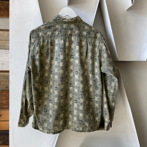 70’s Patterned Button-Up - Medium