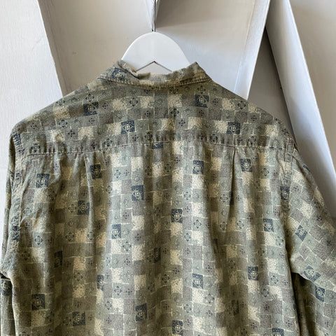 70’s Patterned Button-Up - Medium