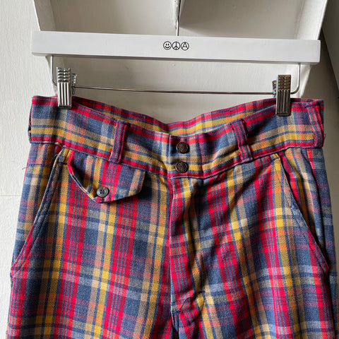 70’s Plaid Flares - 29” x 33”