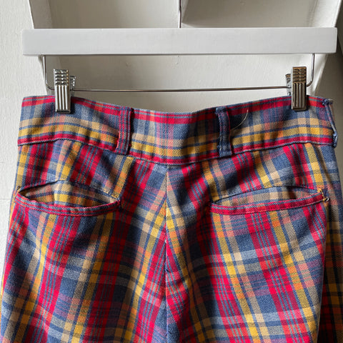 70’s Plaid Flares - 29” x 33”