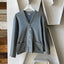 50’s Wool Herringbone Cardigan - Large