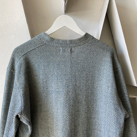 50’s Wool Herringbone Cardigan - Large