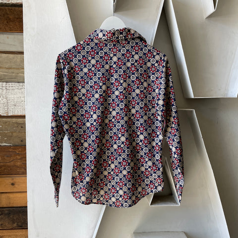 70’s Patterned Shirt - Medium