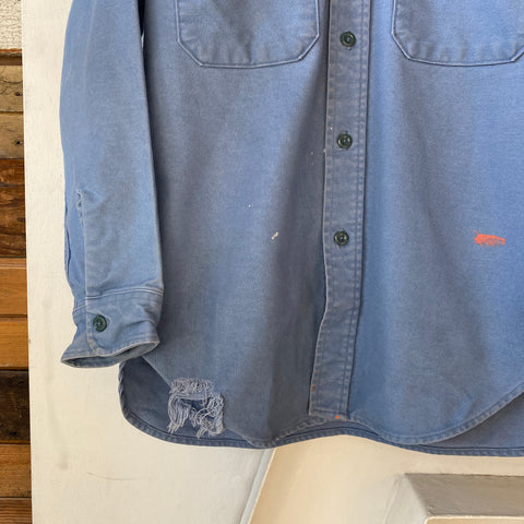 80's Woolrich Chamois Button-Up Shirt - Medium