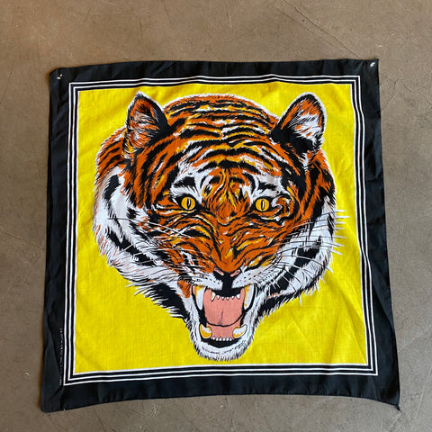 80's Tiger Bandana - 21" x 21"