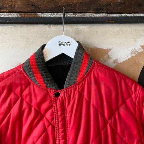 70's Quilted Red Jacket - Large