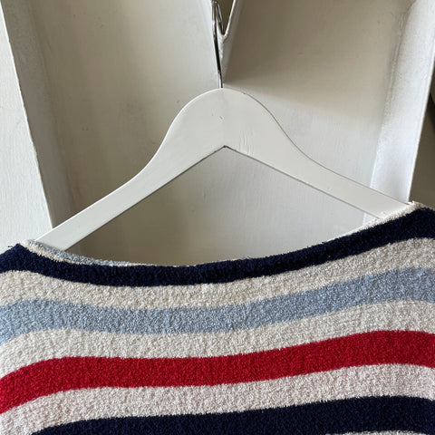 60’s Campus Terrycloth Boatneck Sweater - Medium