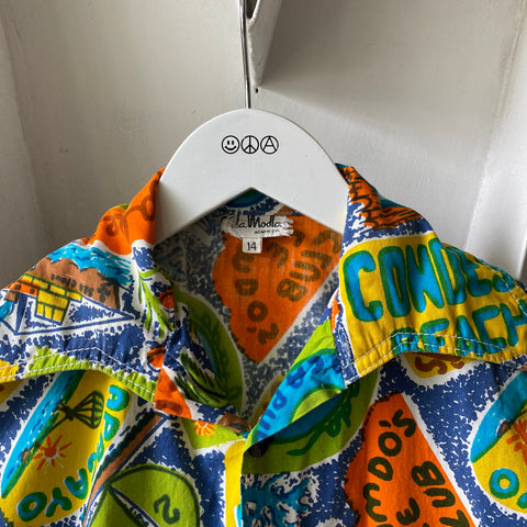 70's Aloha Button Up Shirt - XS