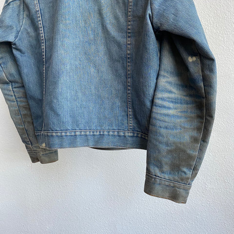 70's Quilt Lined Denim Jacket - Medium