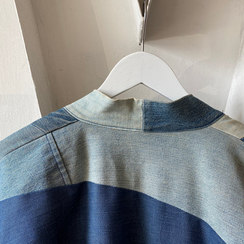 70's Patchwork Selvage Denim Kimono - Medium