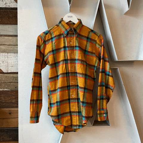 60’s Fifties East Plaid Button Down - Small