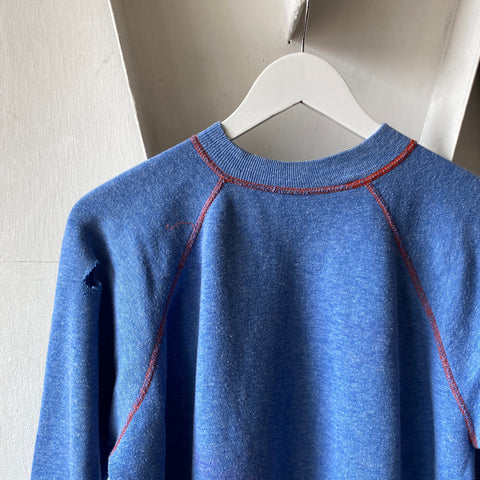 70's Contrast Stitch Raglan - Medium