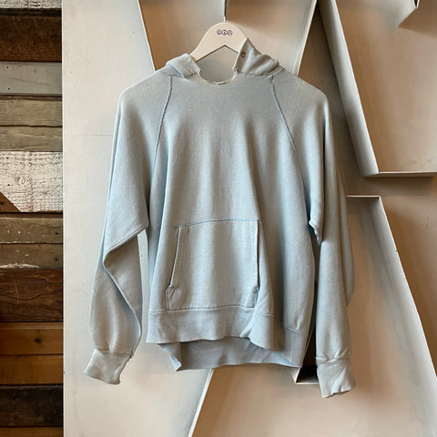 70’s Faded Light Blue Hoodie - Medium
