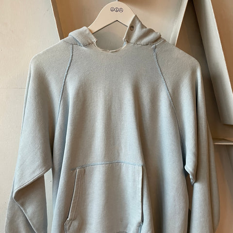 70’s Faded Light Blue Hoodie - Medium