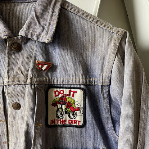 70’s Faded Selvedge Denim Jacket - Small