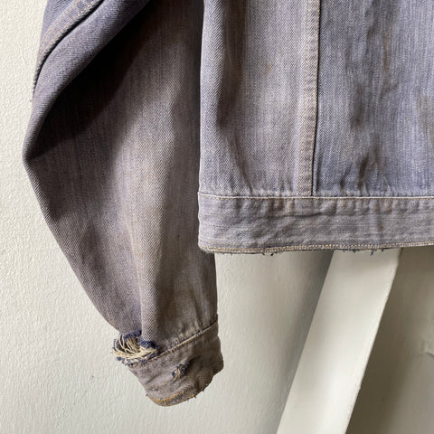 70’s Faded Selvedge Denim Jacket - Small
