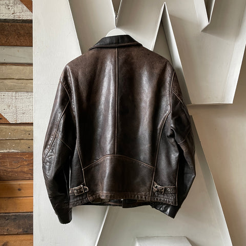 80’s Schott Cafe Zip Up Jacket - Large