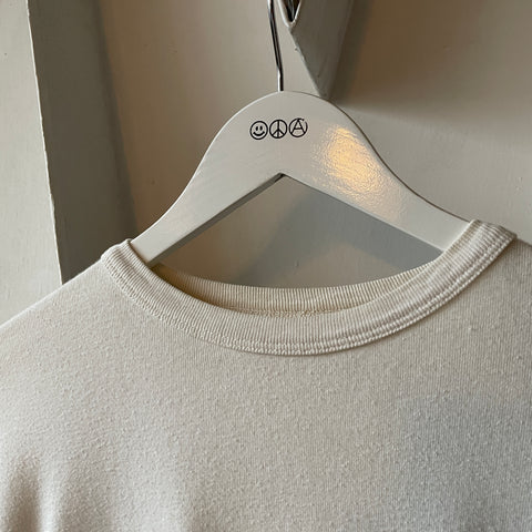 70's White Blank Tee - Large