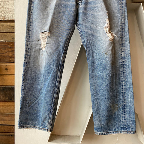 80's Thrashed Levi’s 501 - 33” x 26.5”