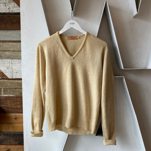 60's V-neck Cashmere Sweater - Large