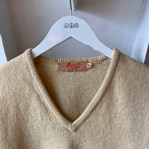 60's V-neck Cashmere Sweater - Large