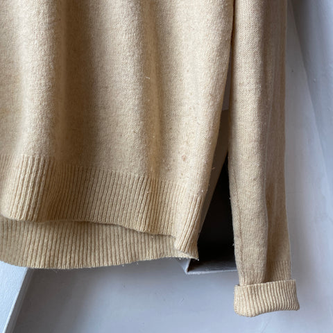 60's V-neck Cashmere Sweater - Large